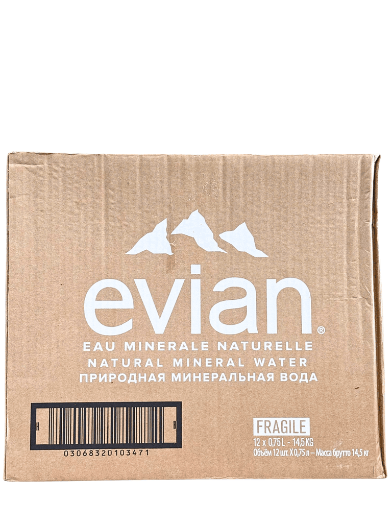 Nước Khoáng Evian Chai Thủy Tinh 750ML (Thùng 12 Chai)