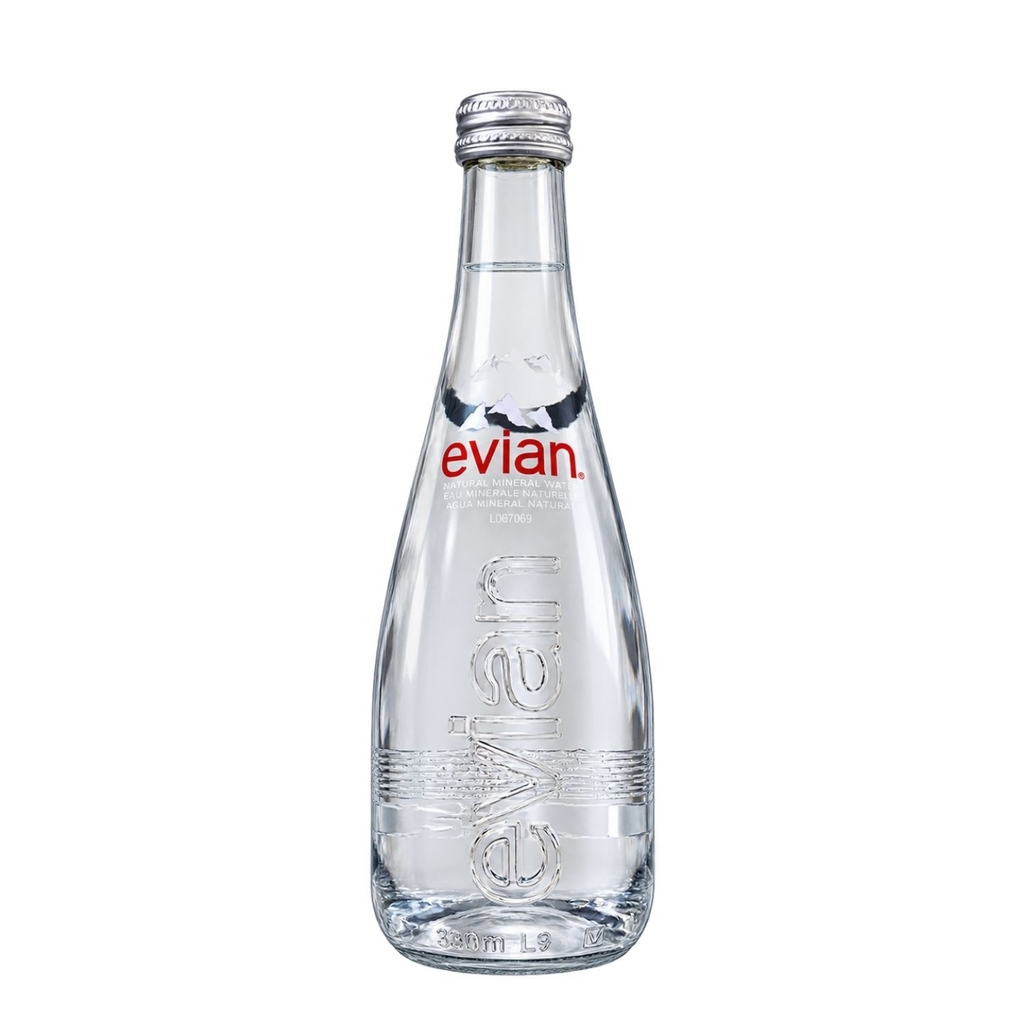 Nước Khoáng Evian Chai Thủy Tinh 330ML (Thùng 20 Chai)