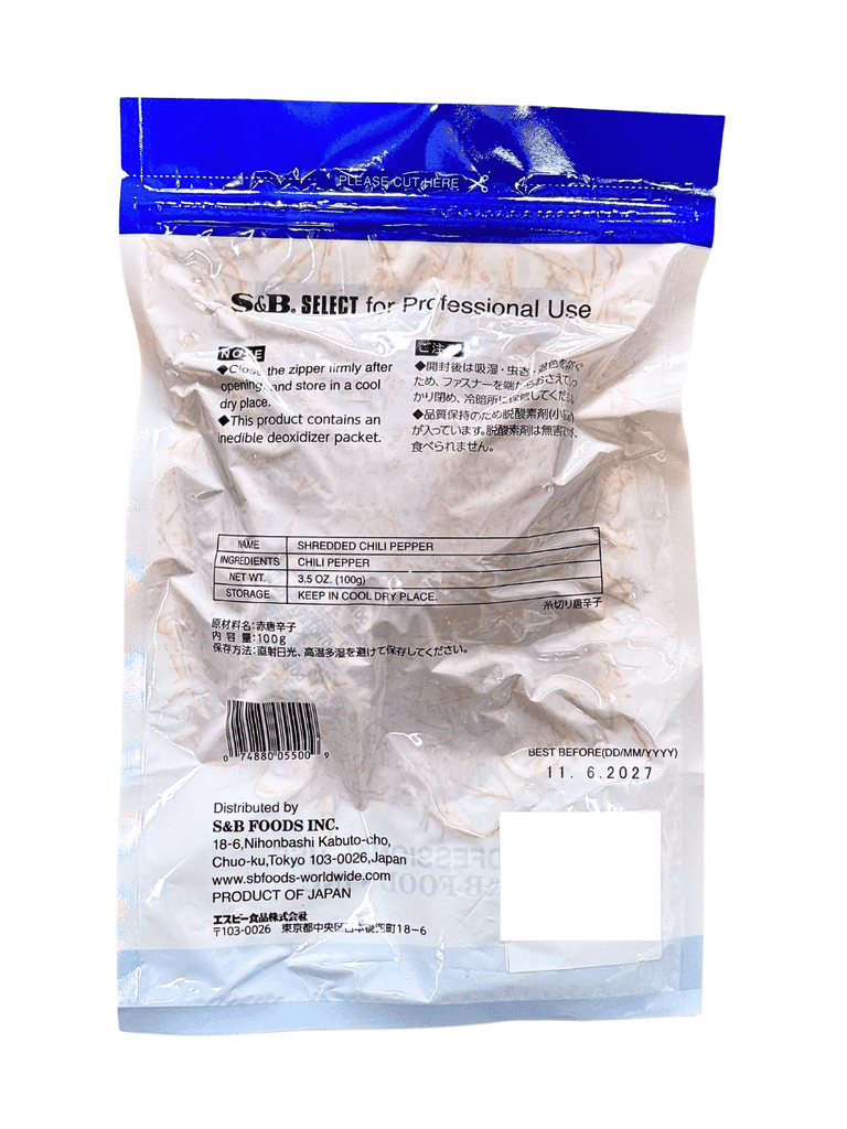 Ớt Sợi S&B Itokiri Togarashi Nhật Bản 100G