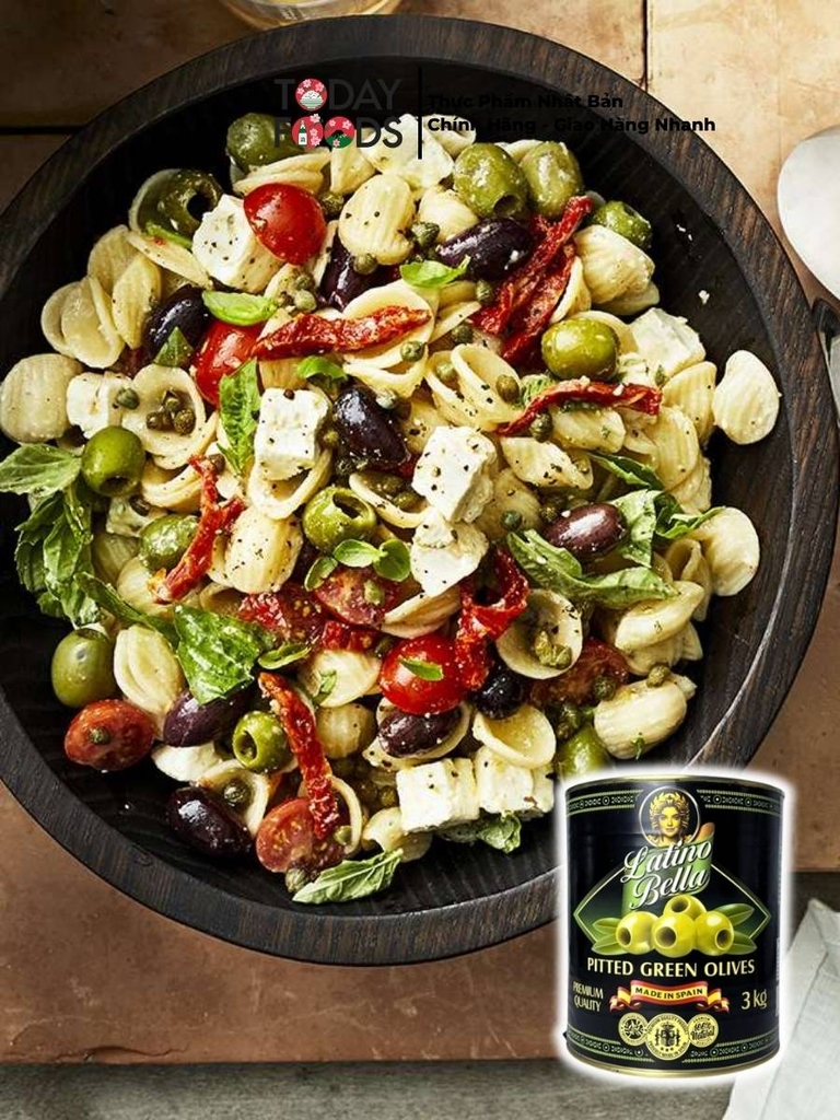 Quả Oliu Xanh Tách Hạt Latino Bella 3KG