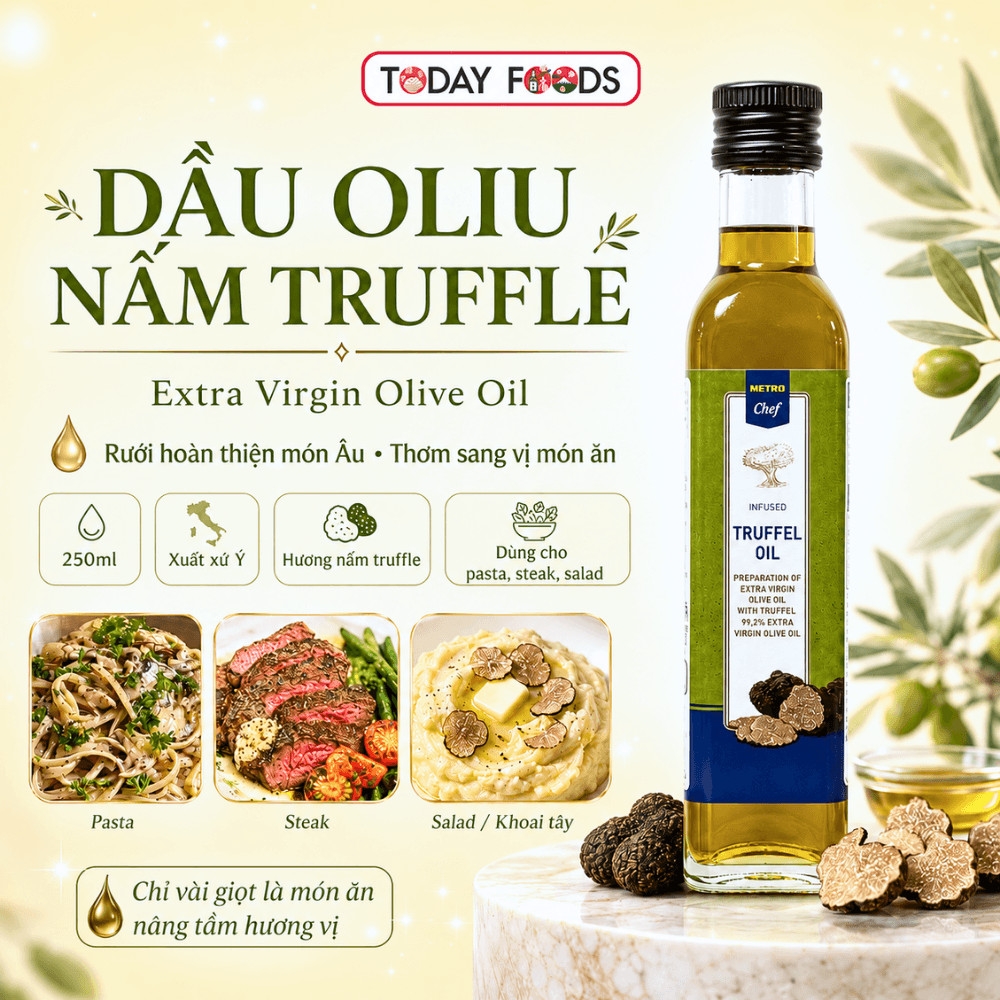 Dầu Oliu Nấm Truffle Metro Chef 250ML