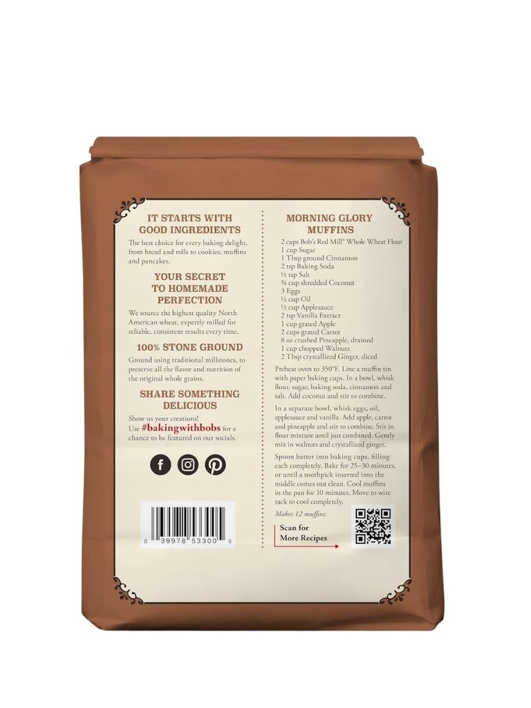 Bột Mì Nguyên Cám Bob's Red Mill 2.27KG