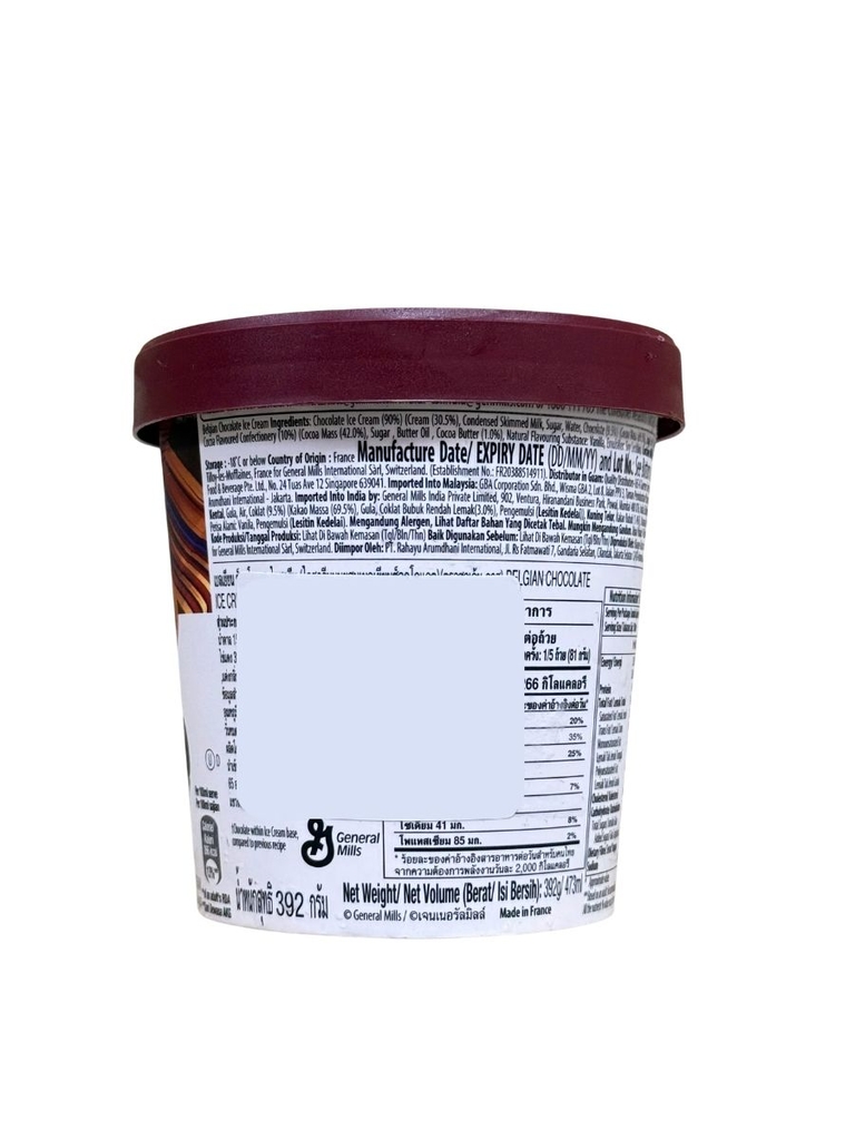 Kem Haagen Dazs Vị Socola Bỉ 473ml