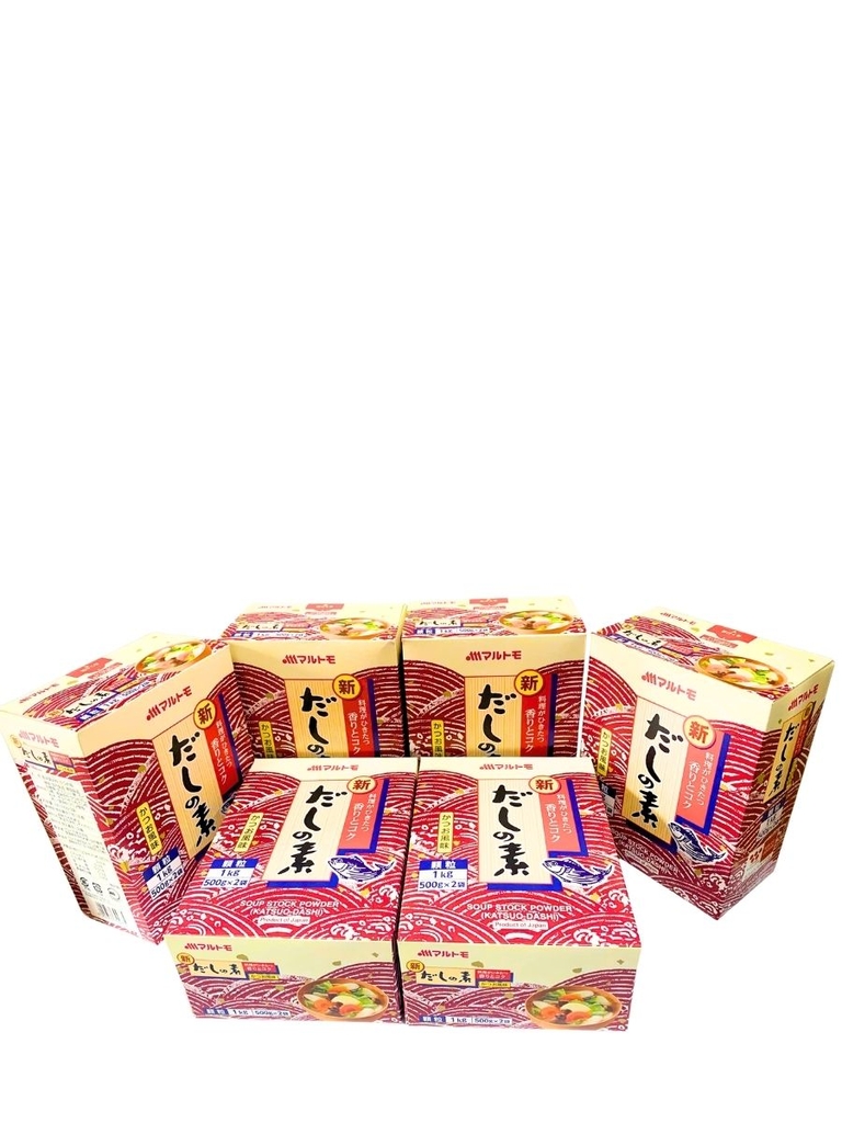 Thùng 6 Hộp Hạt Nêm Cá Ngừ Hondashi Marutomo 1KG