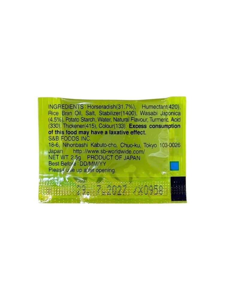 Mù Tạt Wasabi S&B Gói Nhỏ Nhật Bản