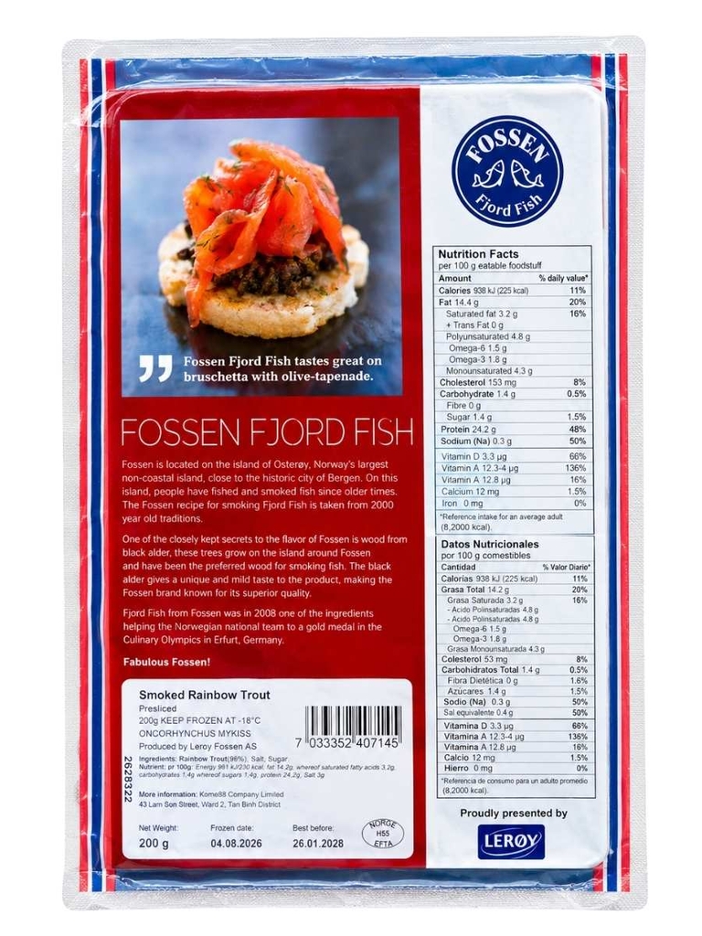 Cá Hồi Xông Khói LEROY Na Uy 200G