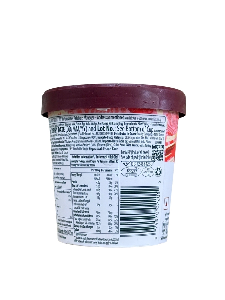 Kem Haagen Dazs vị dâu tây 473ML