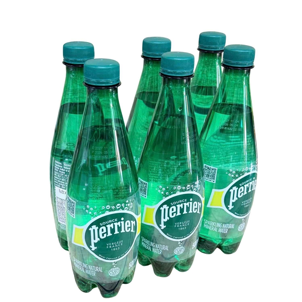 Nước Khoáng Thiên Nhiên Có Ga Perrier 500ml (Chai PET - Nhựa)