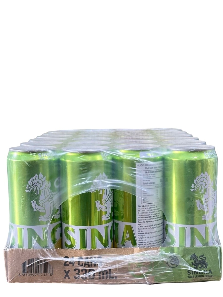 Soda SINGHA Chanh Ume 330ml (Thùng 24 lon)