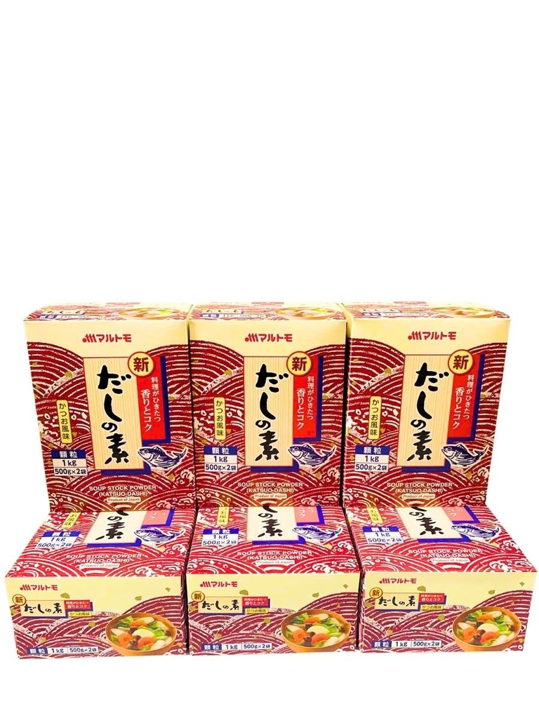 Thùng 6 Hộp Hạt Nêm Cá Ngừ Hondashi Marutomo 1KG