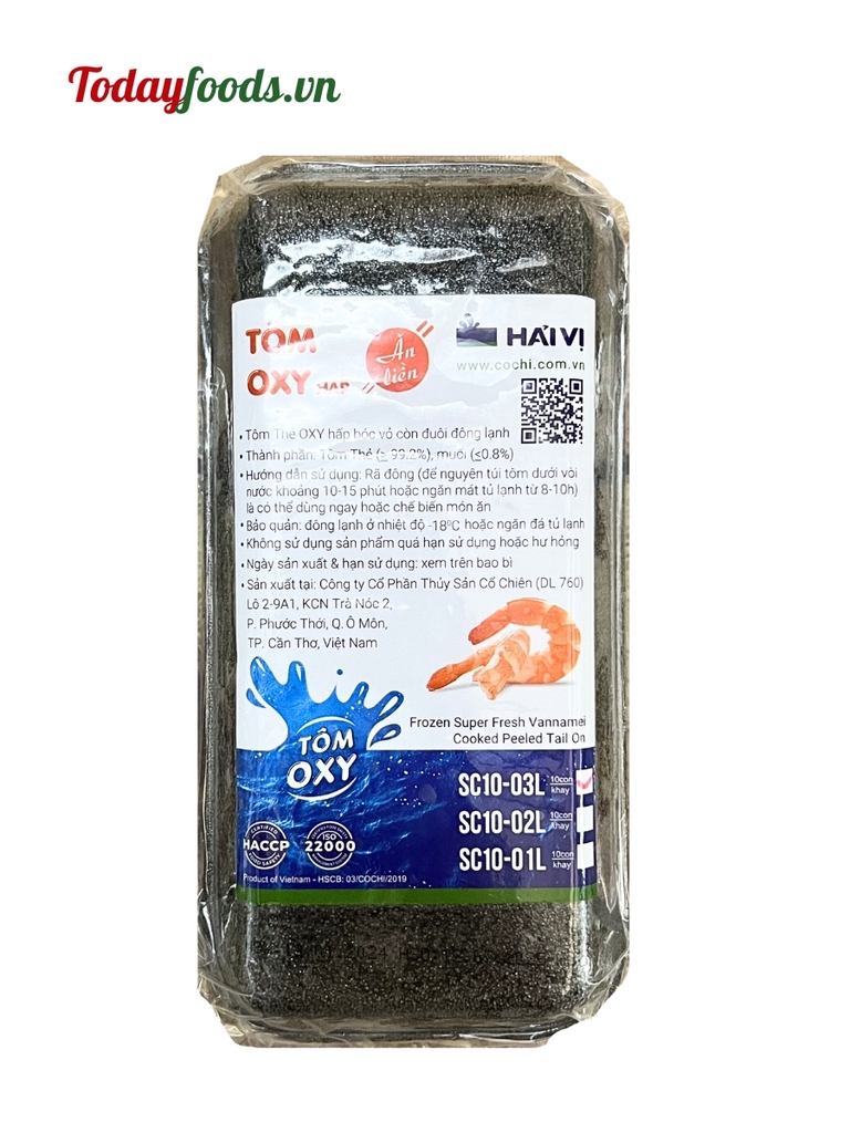 Tôm Thẻ Oxy Hấp Ăn Liền Còn Đuôi 3L 140G