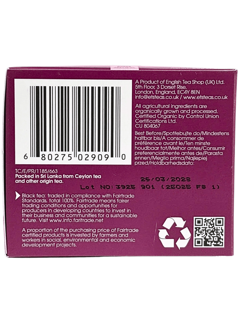 Trà Đen English Breakfast English Tea Shop Organic 50G