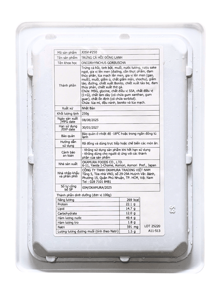 Trứng Cá Hồi Nhật Okamura 250G