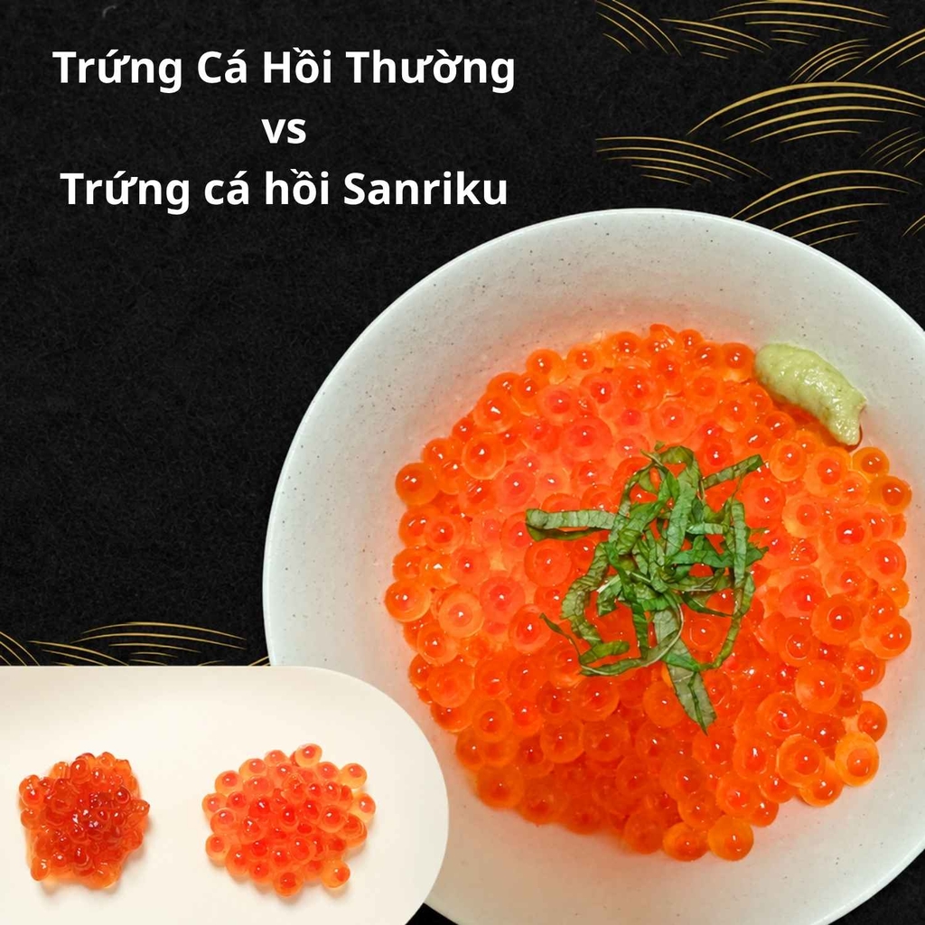 Trứng Cá Hồi Ikura Ngâm Nước Tương Sanriku Đông Lạnh 200G