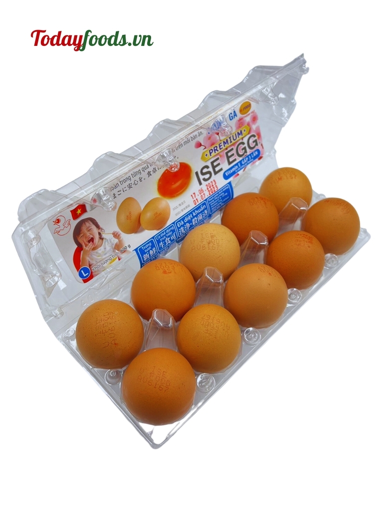 Trứng Gà Ise - Vfood Vitamin E (hộp 10 quả)