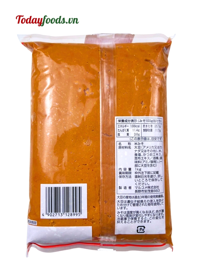 Tương Miso Đỏ Aka Miso {Marukome} Có Dashi 1KG