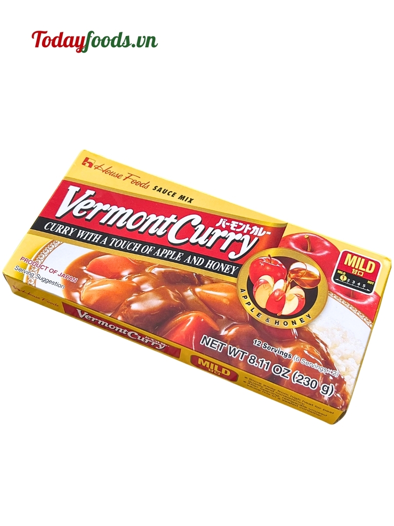 Viên Xốt Cà Ri Vermont Vị Táo Và Mật Ong Mặn Ngọt 230G