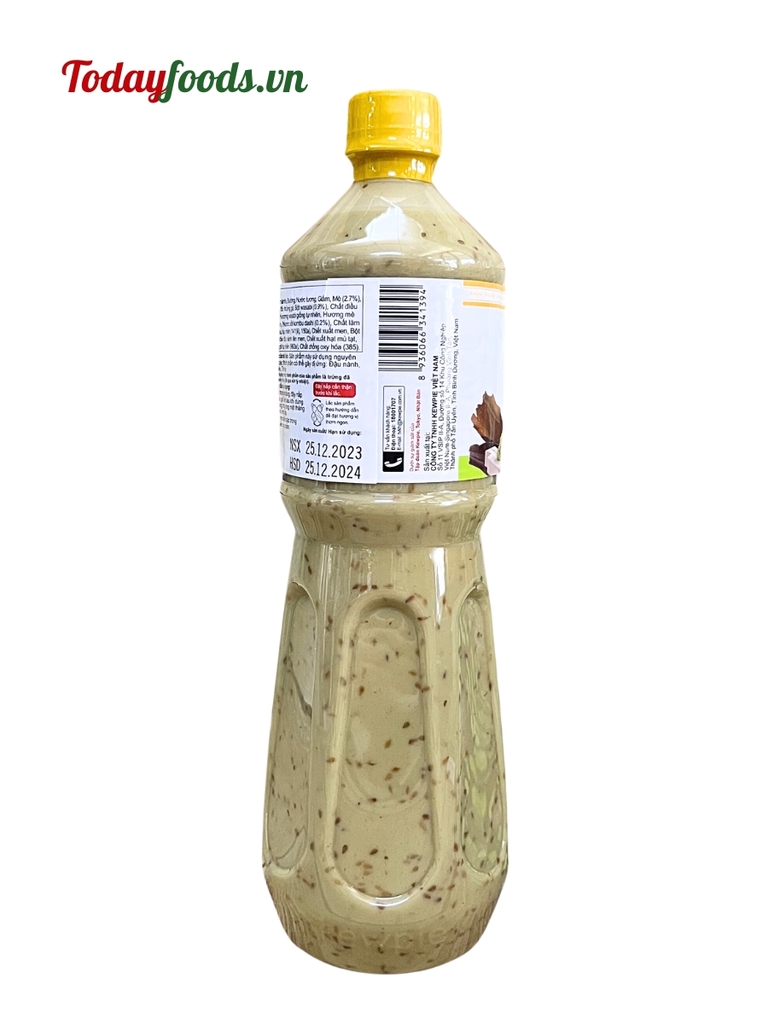 Xốt Mè Rang Vị Wasabi Và Rong Biển Kewpie 1L