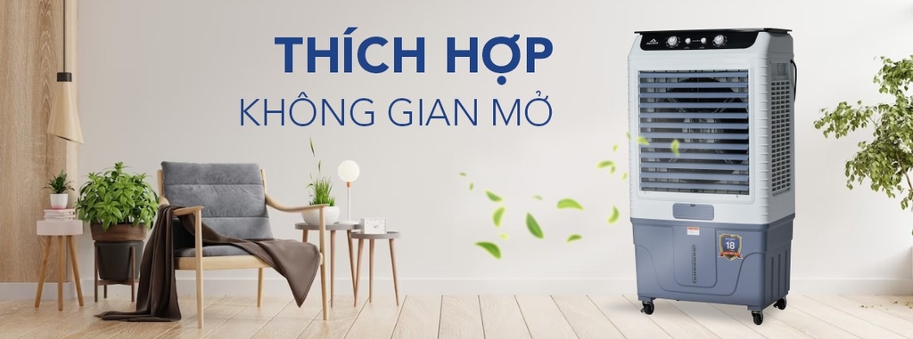 Quạt Hơi nước cho phòng 062 MÀU XANH DƯƠNG Từ 40m² - dưới 50m²