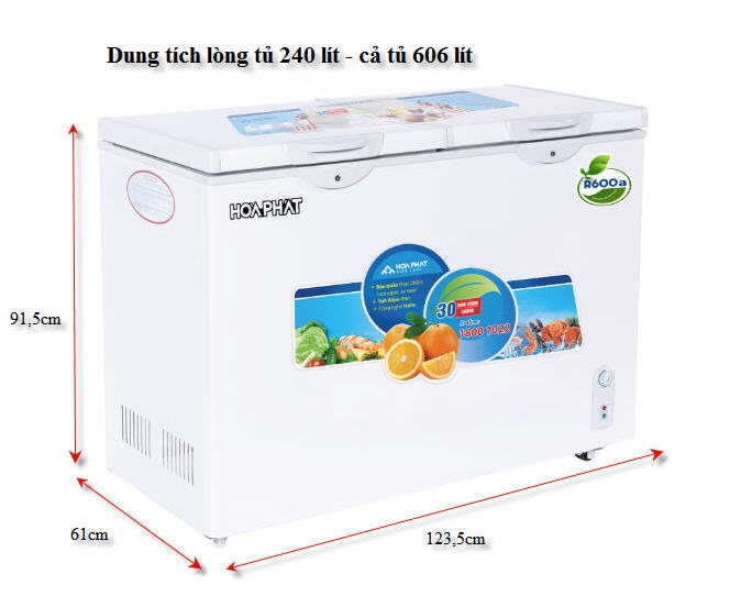 Tủ đông 240 lít 2 ngăn đông +mát