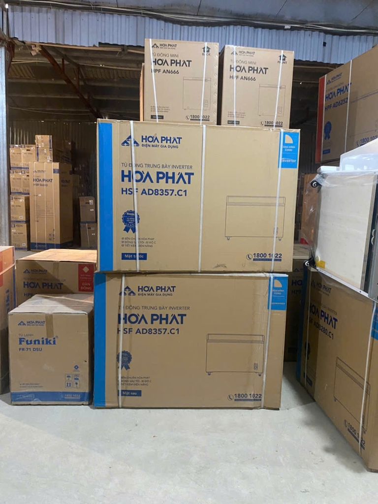 Tủ Đông mặt kính 357L Hòa Phát HSF-AD8357.C1 Công Nghệ Inverter, 1 Ngăn 2 Cửa