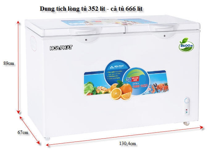 Tủ đông 352 lít 1 ngăn đông