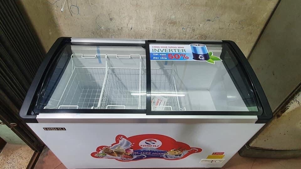 Tủ bán kem mặt kính 600L