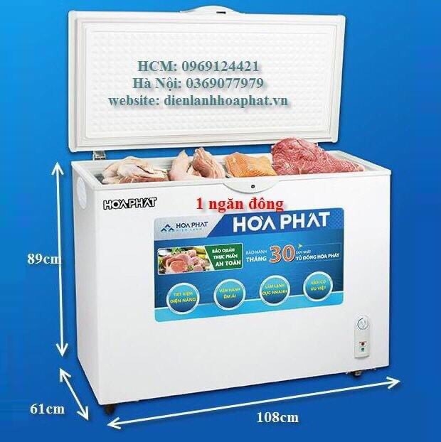 Tủ 1 ngăn đông 500l 1 cánh ( lòng sử dụng thực 252L) dài 108cm rộng 61cm
