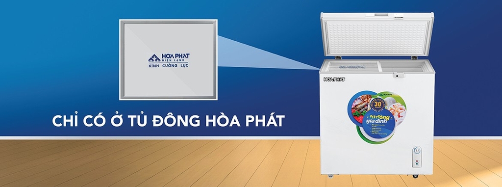 Tủ đông hòa phát 336L 1 ngăn đông 1 cánh mở CS 100W
