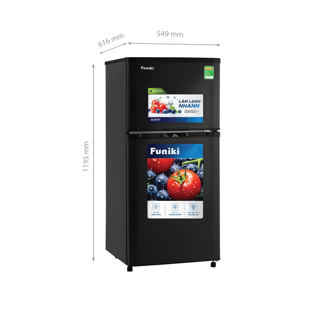 Tủ lạnh Funiki Inverter HR T8159TDG 159 lít