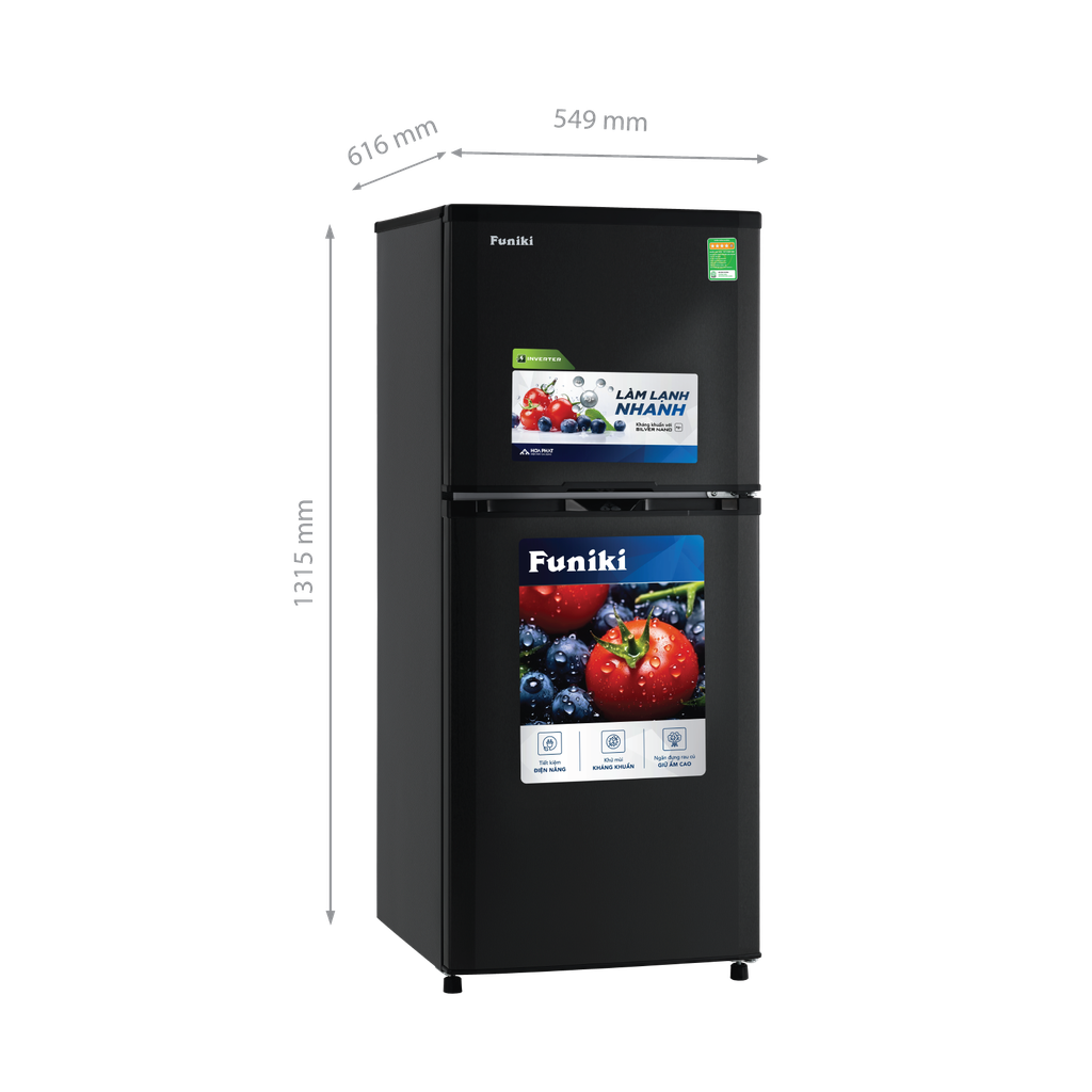 Tủ lạnh Funiki Inverter HR T8185TDG 185 lít