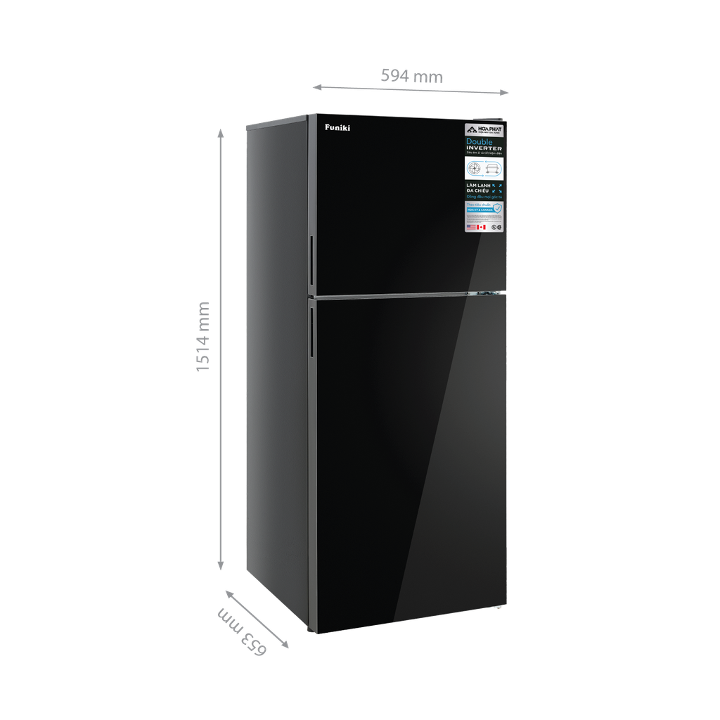 Tủ lạnh cánh kính Funiki Inverter HR T8286GB 286 lít