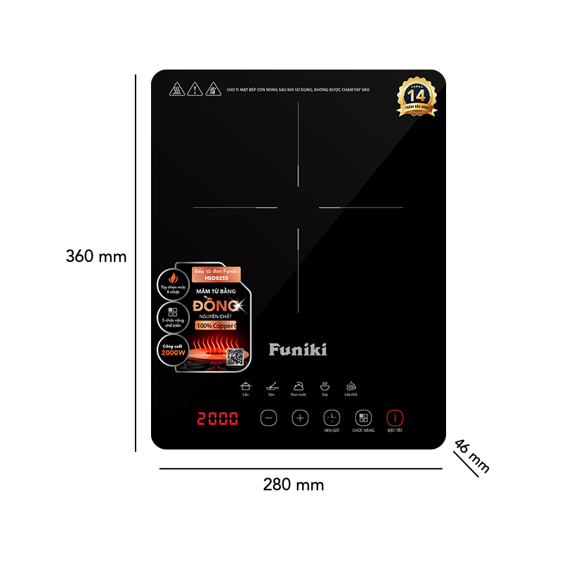 Bếp điện từ đơn Funiki HSD8255