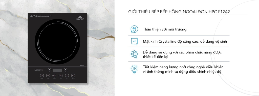Bếp hồng ngoại đơn Hòa Phát HPC F12A2