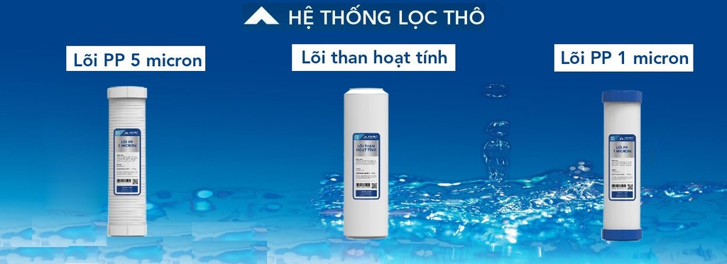 Máy lọc nước 10 lõi lắp gầm chân quỳ Hòa Phát