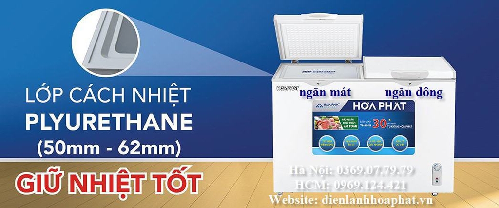 Tủ 1 ngăn đông + 1 ngăn mát 656 lít ( lòng sử dụng thực 280L) dài 1.24 mét