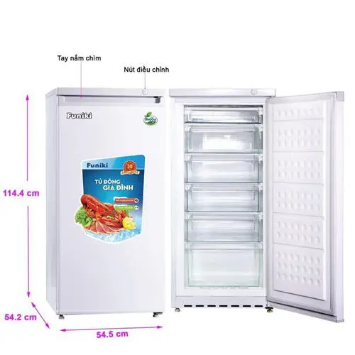Tủ đông đứng Funiki Hòa Phát HCF 166S 152 lít 6 ngăn