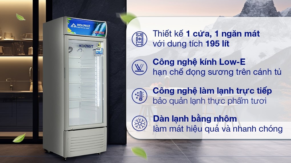 Tủ mát Hòa Phát HSR S6195 500L Dàn Nhôm