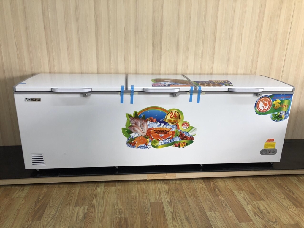 Tủ Đông chứa NISHU 1588L 1 chế độ đông 3 cánh mở DÀN ĐỒNG tiết kiệm điện