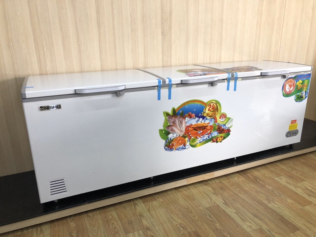 Tủ Đông chứa NISHU 1588L 1 chế độ đông 3 cánh mở DÀN ĐỒNG tiết kiệm điện
