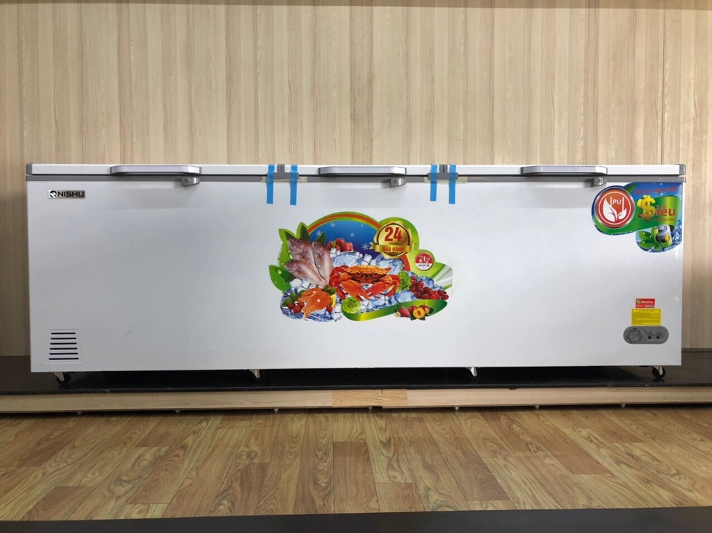 Tủ Đông chứa NISHU 1588L 1 chế độ đông 3 cánh mở DÀN ĐỒNG tiết kiệm điện