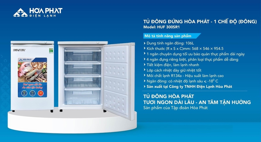 4 MẪU TỦ ĐÔNG MINI HOÀ PHÁT