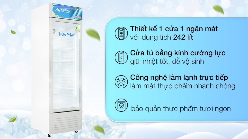 Tủ mát Hòa Phát HSC 600F1R1 600L (Lòng sử dụng trong 242L)