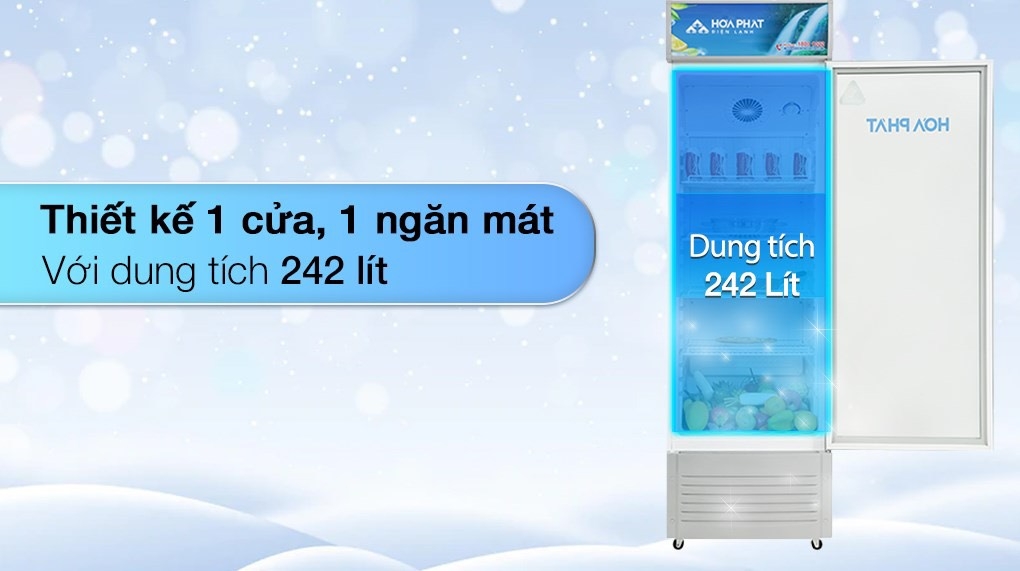 Tủ mát Hòa Phát HSC 600F1R1 600L (Lòng sử dụng trong 242L)