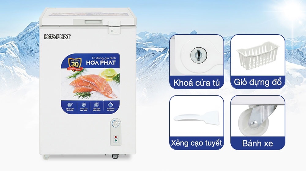 Tủ đông Hoà Phát 107 Lít HPF AD6107 / HCF 106S1Đ1