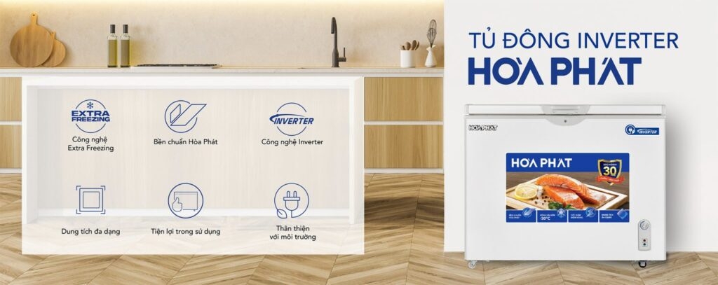 Tủ đông Hoà Phát Inverter 252 Lít HPF AD8252 / HCFI 516 S1Đ1
