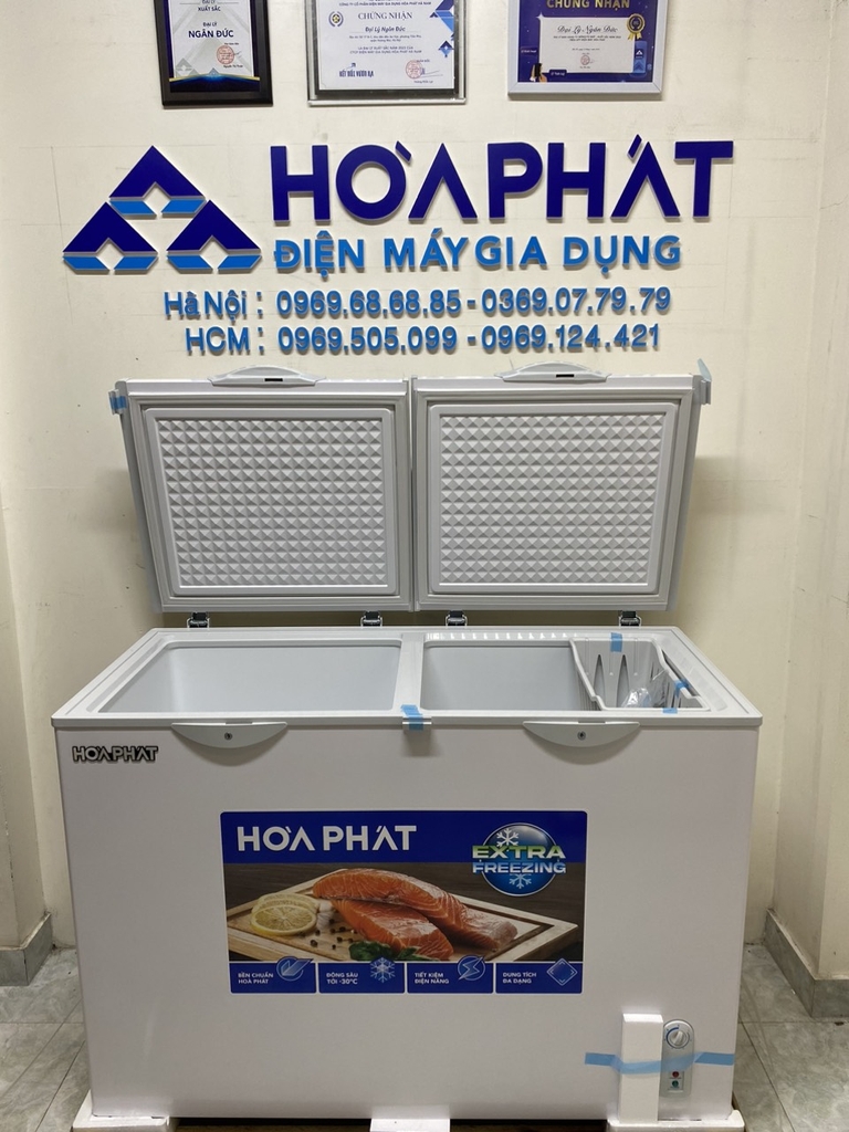 Tủ Đông + Mát 245L HPF-BD6245T1 cánh ốp kính dàn đồng 2 ngăn 2 cửa mở