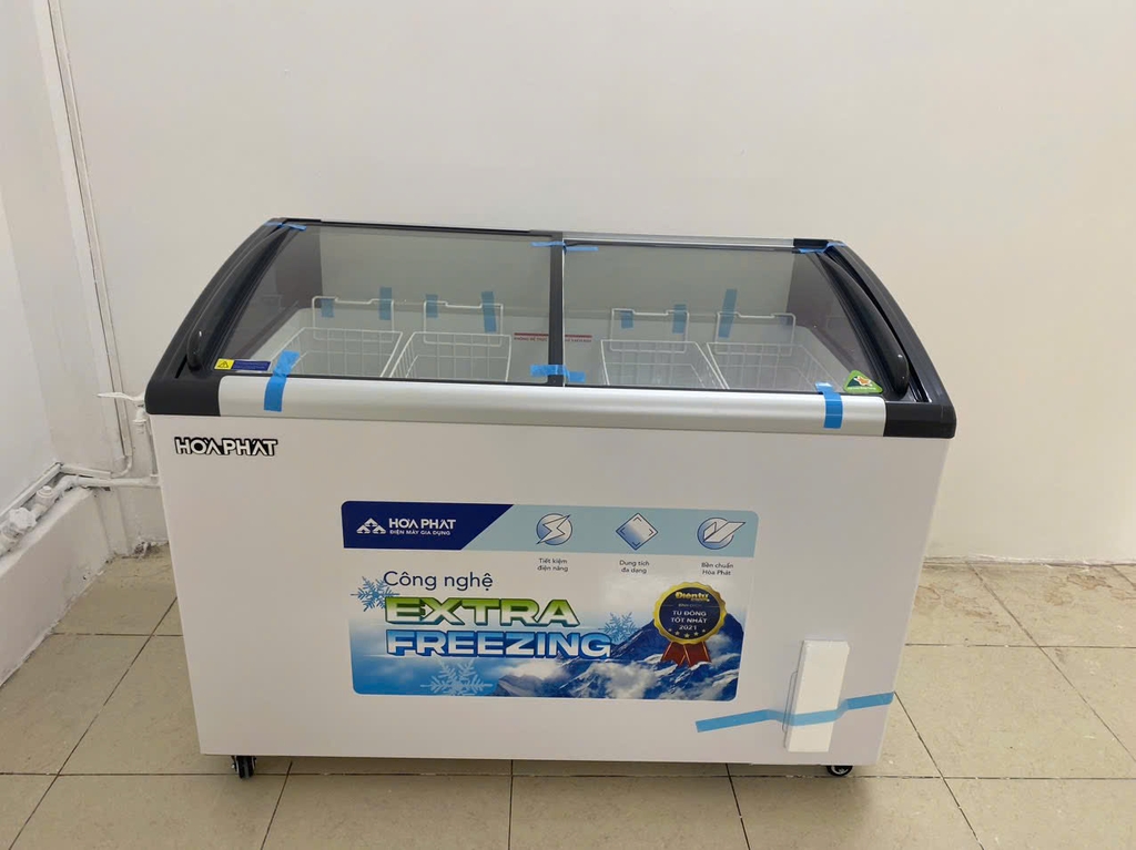 Tủ Đông mặt kính 357L Hòa Phát HSF-AD8357.C1 Công Nghệ Inverter, 1 Ngăn 2 Cửa