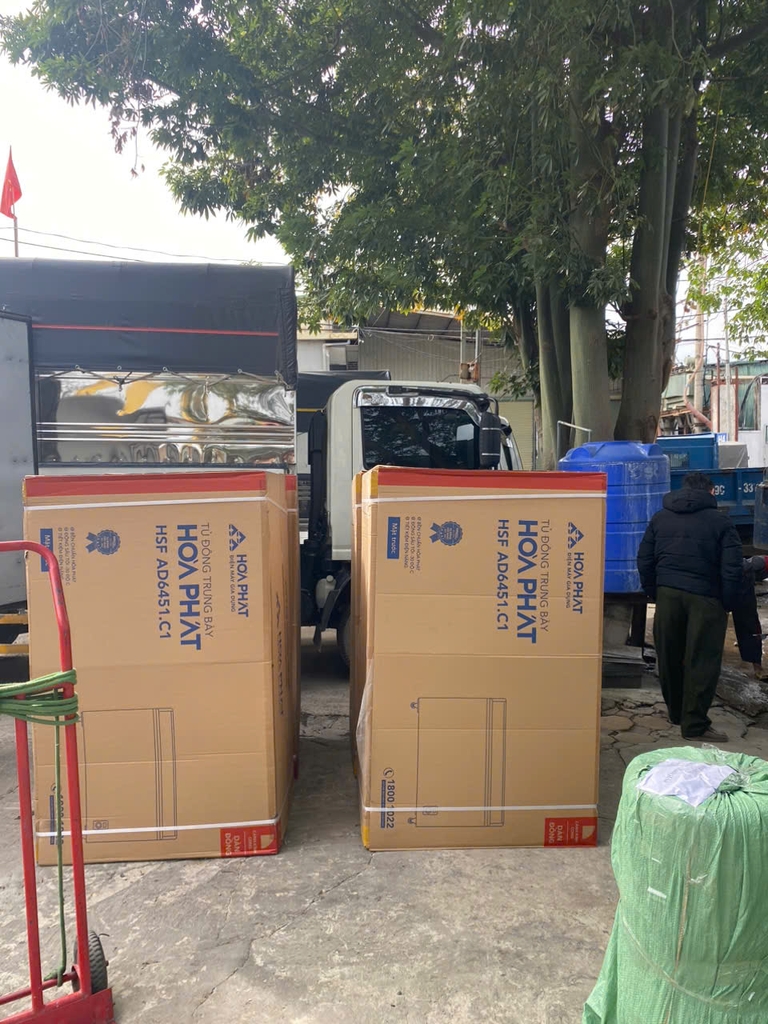 Tủ Đông mặt kính cong 451L Hòa Phát HSF-AD6451.C1 1 ngăn 2 cửa lùa