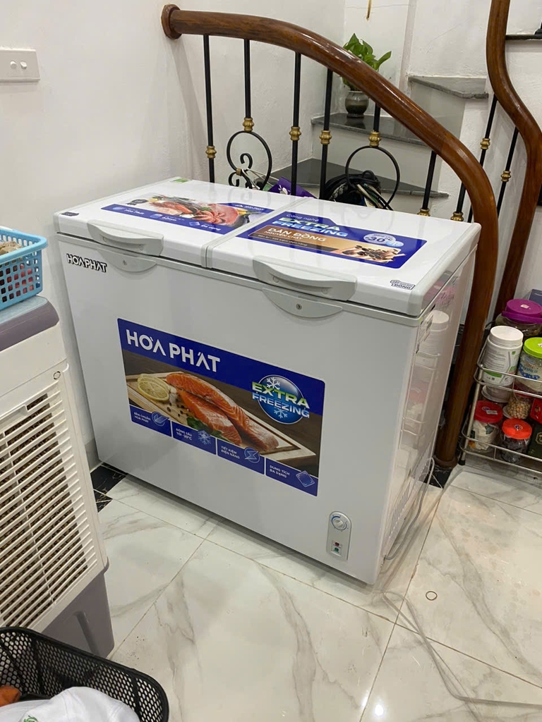 Tủ Đông Mát 205L Hòa Phát HPF-BD6205 dàn đồng 2 ngăn 2 cửa mở